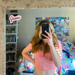 Pink crop top!